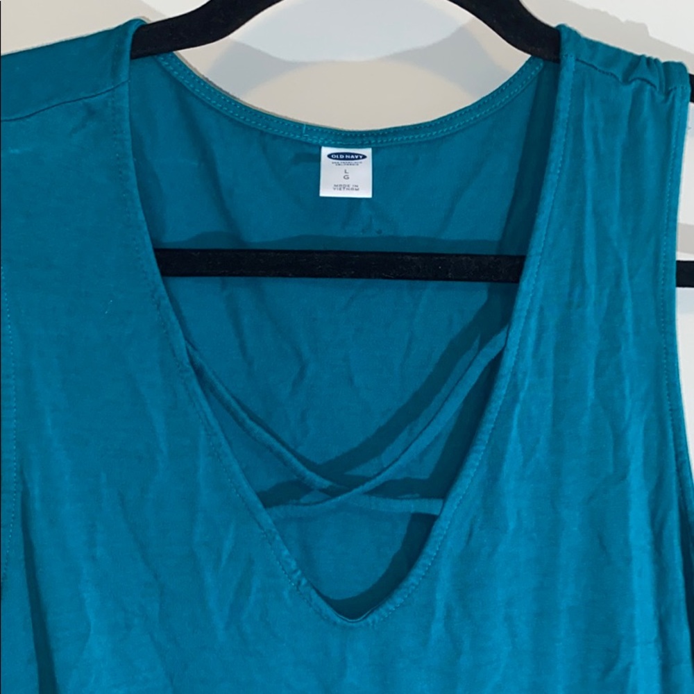 Turquoise trapeze blouse!